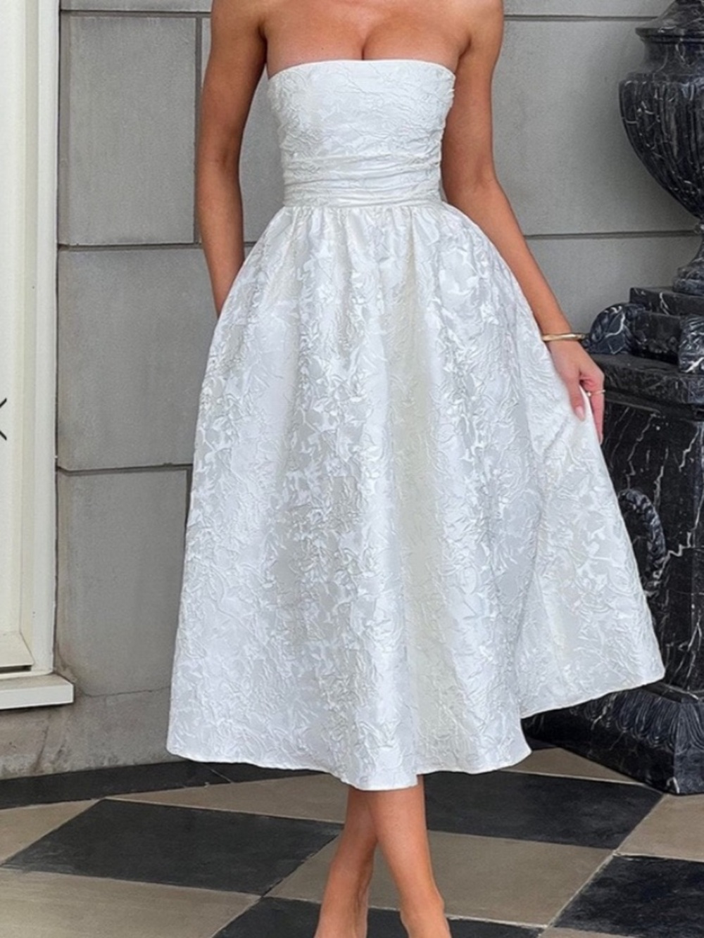 Babyboo Saoirse Midi Dress Ivory NWT